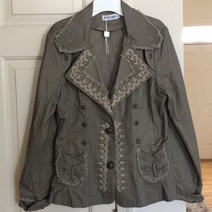 Amazing and unique olive colored jacket